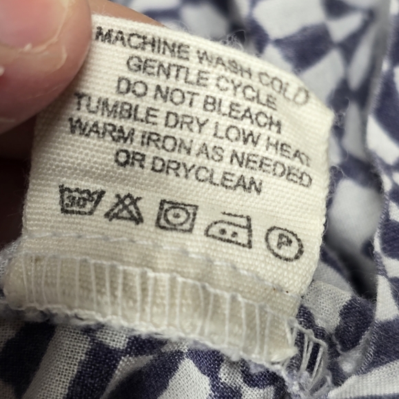 Emily Levine Clemetina Dress Disco Indigo BlockPrint Ultralightweight Cover Up - Picture 8 of 11